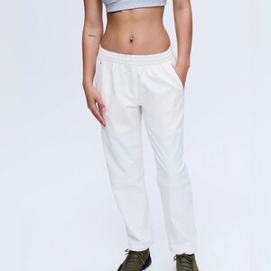 Outdoor Voices White Track Pants - Elastic Waist Joggers